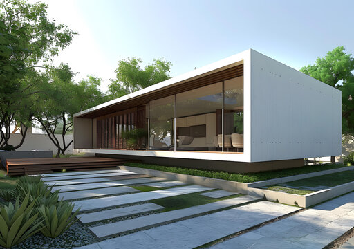 現(xiàn)代簡約風(fēng)格的住宅建筑