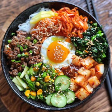 韓式拌飯的AI圖片
