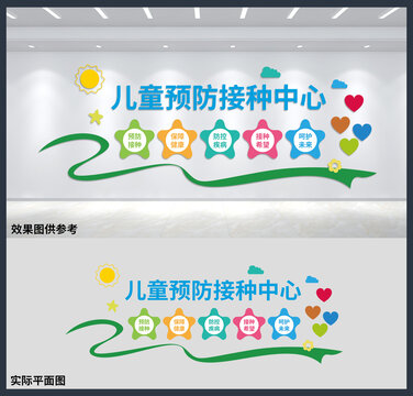 兒童預(yù)防接種中心背景墻設(shè)計