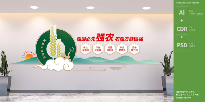 建設(shè)農(nóng)業(yè)強(qiáng)國(guó)文化墻