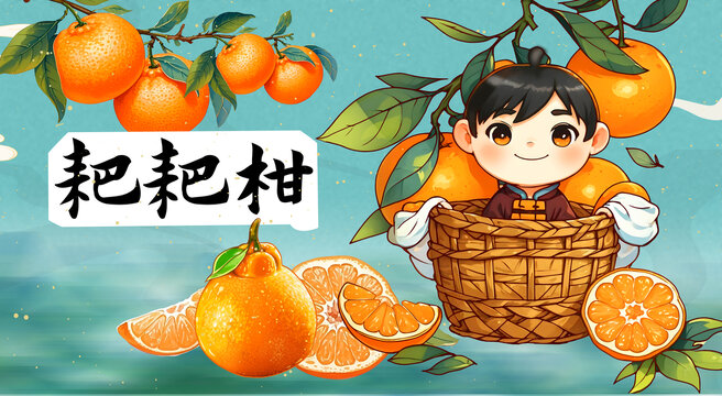 耙耙柑插畫(huà)