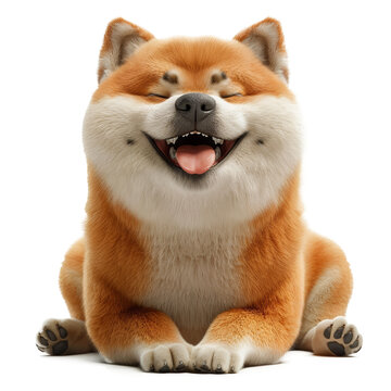 [免摳素材]柴犬吐舌微笑