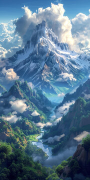 雪山河谷奇觀