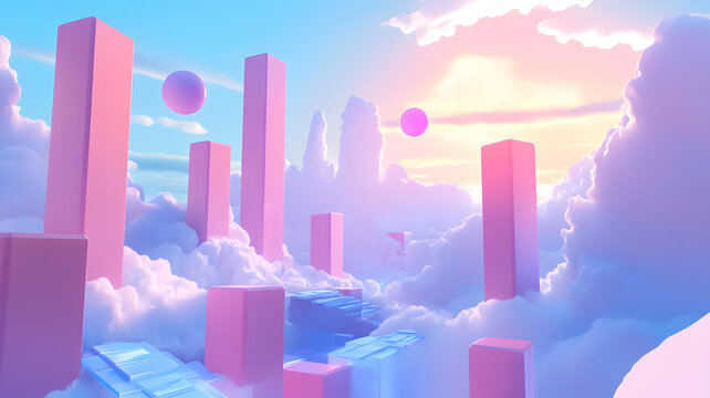 夢幻幾何抽象天空
