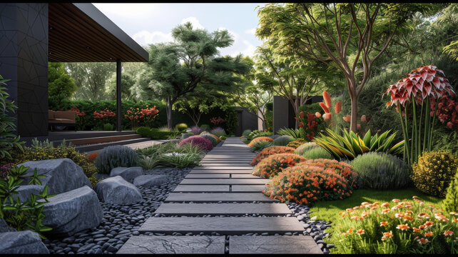 現(xiàn)代住宅的花園景觀設(shè)計