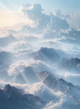 壯觀的雪山云海