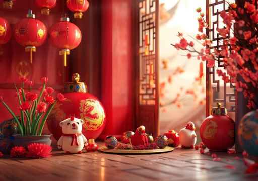 紅紅火火中國風(fēng)過新年