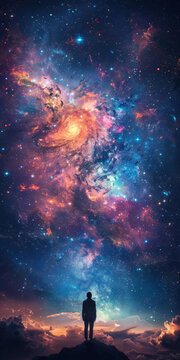 仰望星空的AI圖片