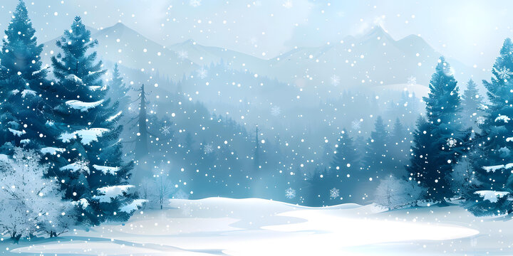冬日雪景圖