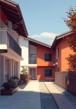 帶庭院和花園的現(xiàn)代建筑設(shè)計