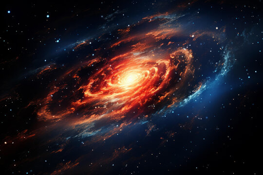 壯觀的太空螺旋星系中心明亮