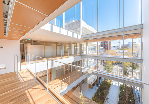現(xiàn)代建筑室內(nèi)設(shè)計 木地板玻璃墻