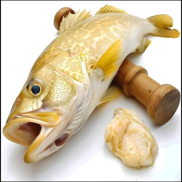 金黃色魚的頭部特寫