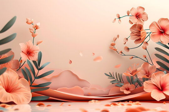 3D立體花卉藝術(shù)背景