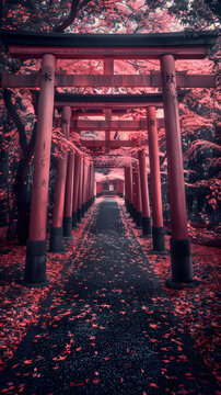 紅色鳥居走廊