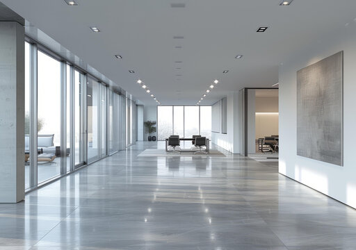 采用現(xiàn)代室內(nèi)設(shè)計(jì)的寬敞會(huì)議室