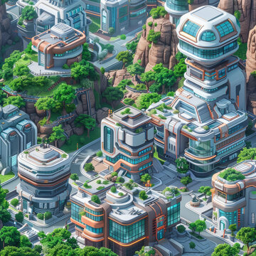 未來(lái)派城市與綠色空間