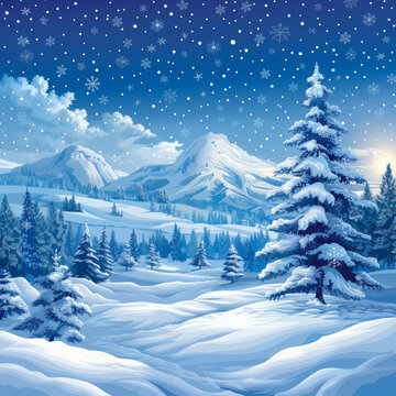 雪景的AI圖片
