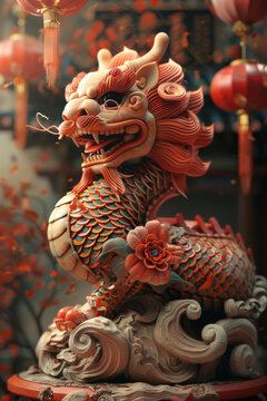 祥龍獻瑞的AI圖片