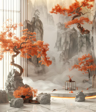 寧靜的山景室內(nèi)設(shè)計(jì)