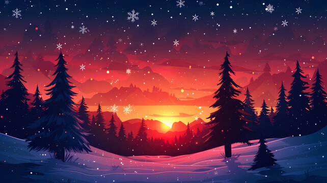 雪山風(fēng)景的AI圖片