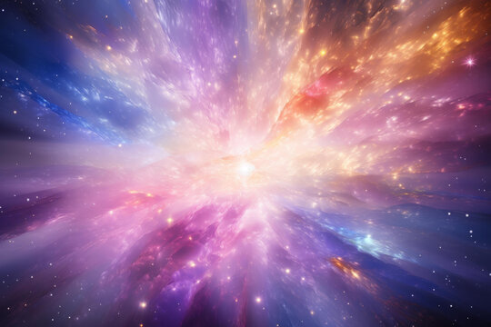 一幅色彩鮮艷的星云抽象畫