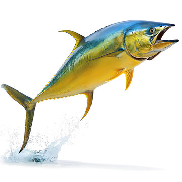 躍出水面的黃鰭金槍魚(yú)