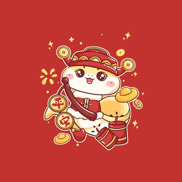 蛇年新年IP形象平安