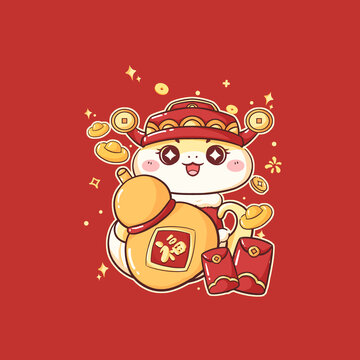 蛇年新年IP形象葫蘆
