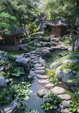 江南庭院美景