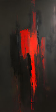 紅色和黑色的抽象畫(huà)