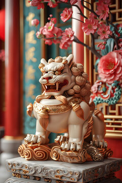 祥獅獻(xiàn)瑞的AI圖片