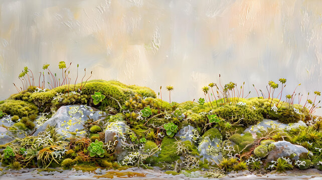 青苔石頭背景