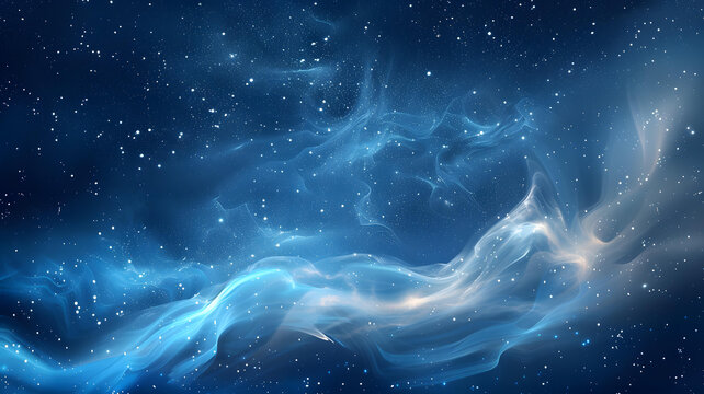 深邃的夜空中，一顆顆繁星點(diǎn)綴著壯麗的星云