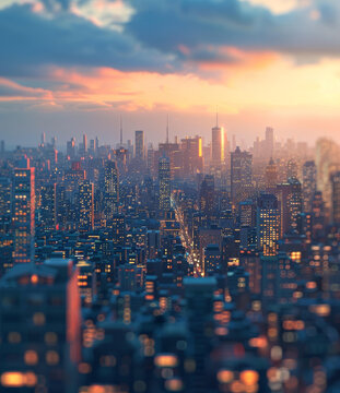 繁華都市夜景