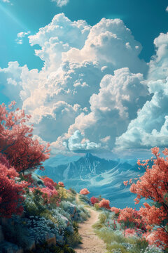 奇幻山水畫