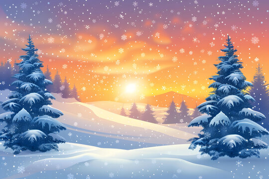 冬日雪景的AI圖片