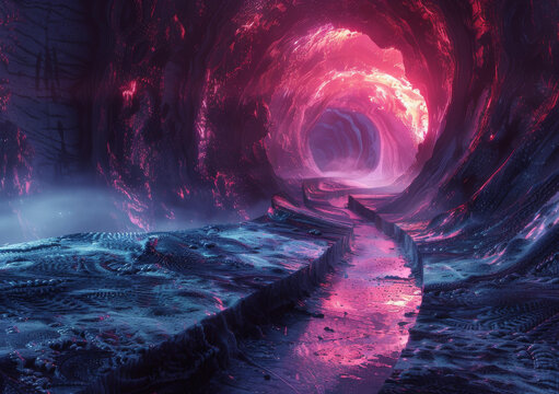 神秘發(fā)光洞穴