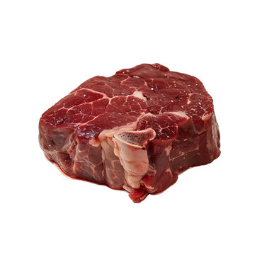 [免摳素材]白色背景上的新鮮生牛肉牛排