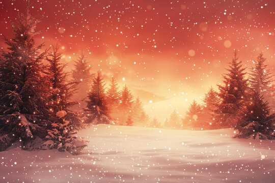 冬日雪景的AI圖片
