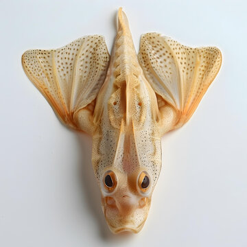 白色背景上的飛魚