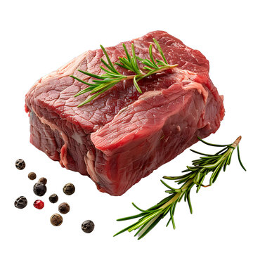 [免摳素材]新鮮生牛肉配迷迭香和胡椒粒