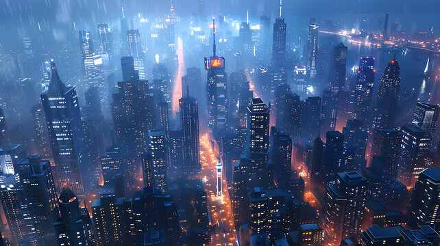 夜晚的城市