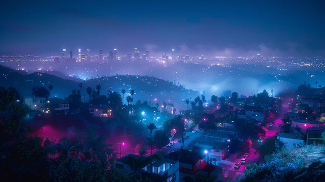 洛杉磯迷人的夜景