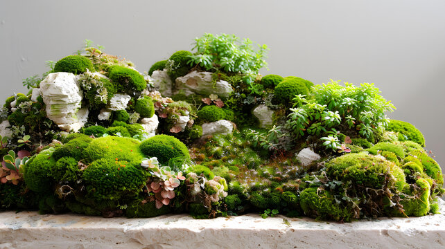 青苔花園景觀石頭