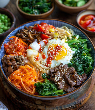 韓式拌飯的AI圖片