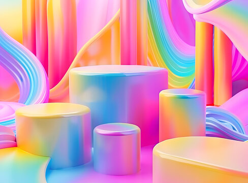 彩色幾何圖形抽象背景