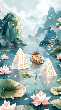 龍舟競渡，粽葉飄香