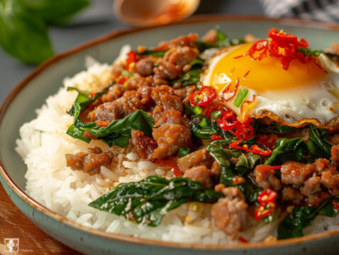 打拋豬肉蓋飯
