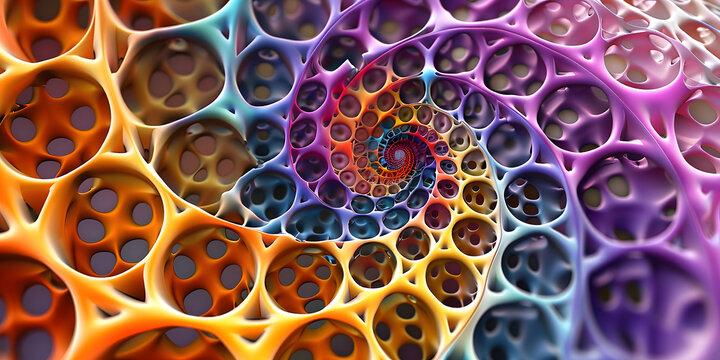 抽象彩色螺旋形3D設(shè)計背景